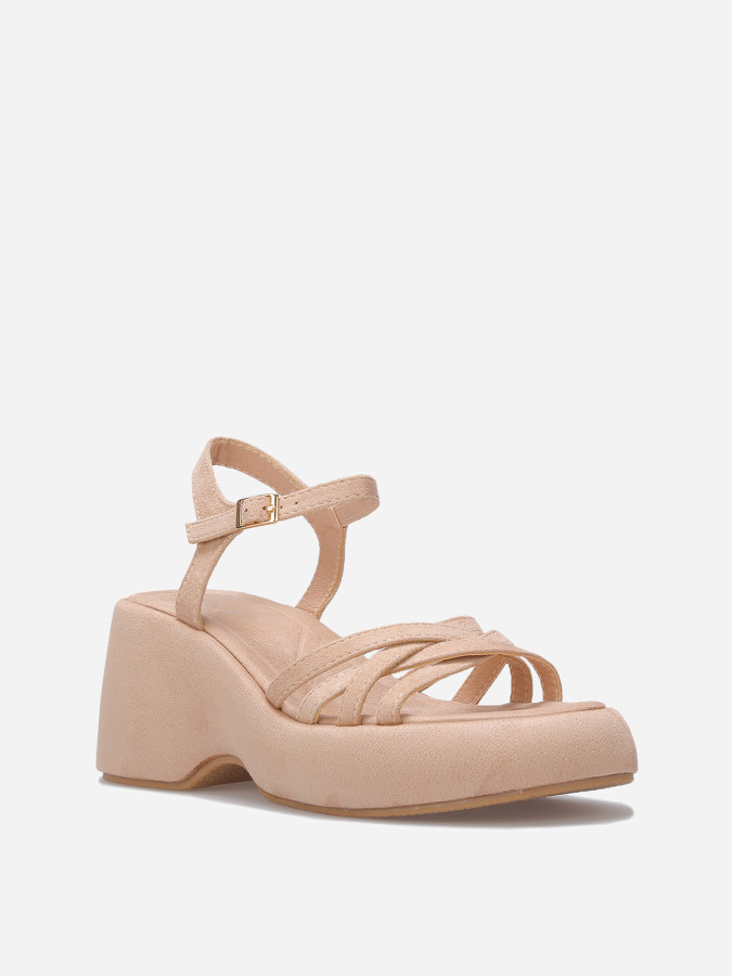 Sandales à plateforme compensée