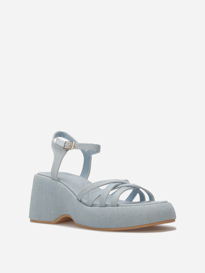 Sandales à plateforme compensée