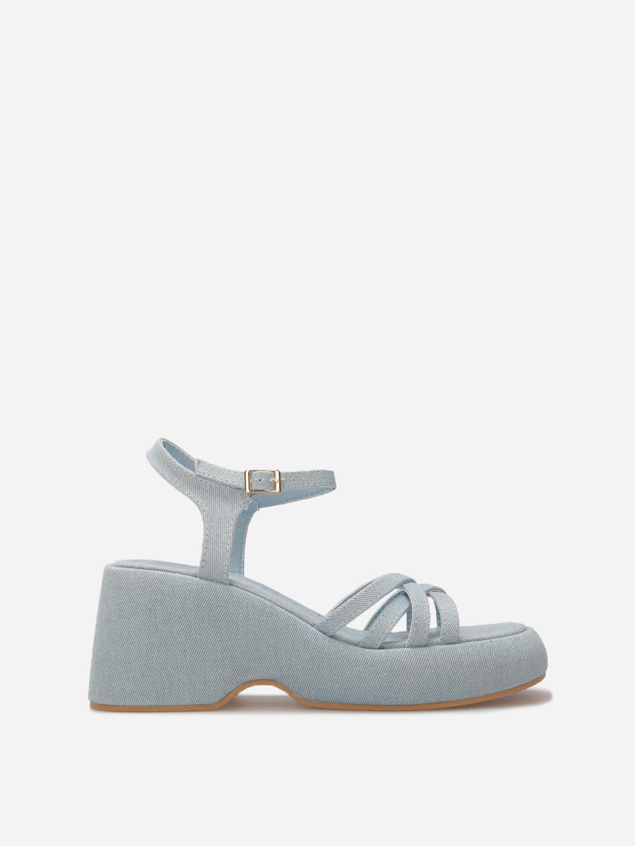 Sandales à plateforme compensée