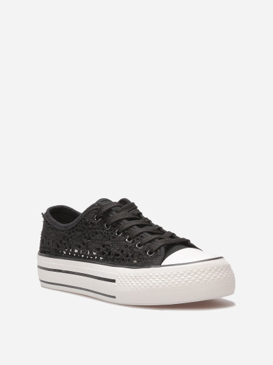 Tennis en crochet à plateforme