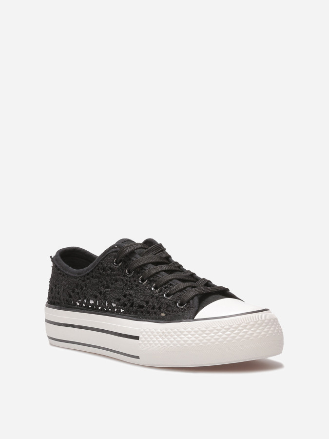 Tennis en crochet à plateforme