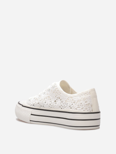 Tennis en crochet à plateforme