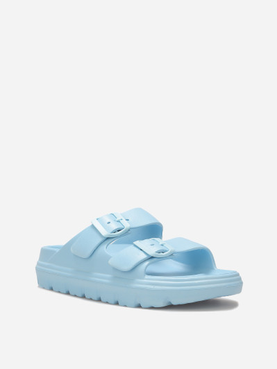 Mules crantées à double brides