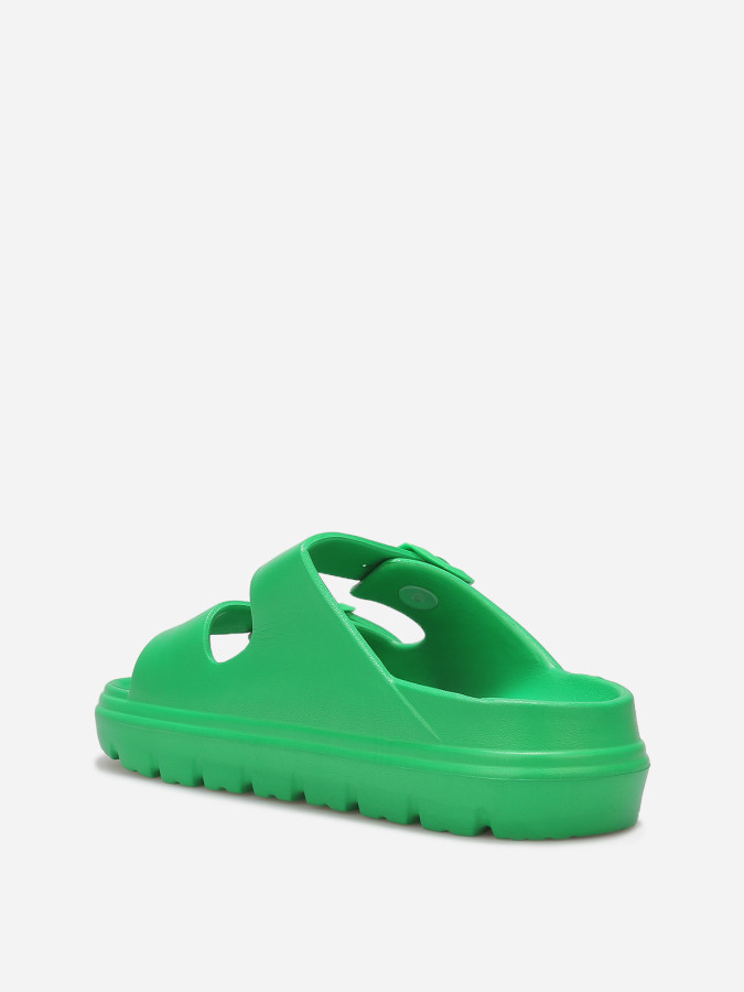 Mules crantées à double brides