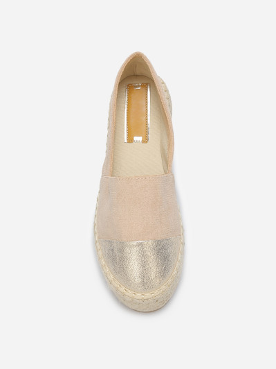 Espadrilles bi-matières à plateforme