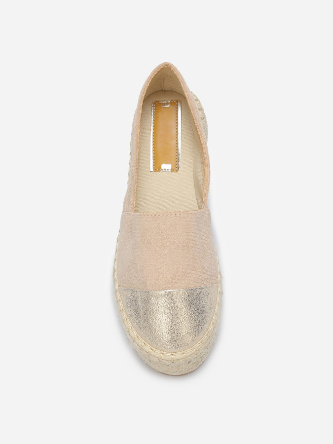 Espadrilles bi-matières à plateforme