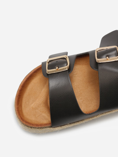 Mules à boucles et plateforme