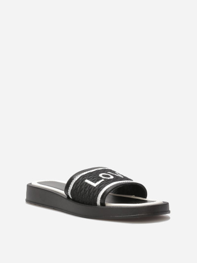 Mules "Love" avec plateforme