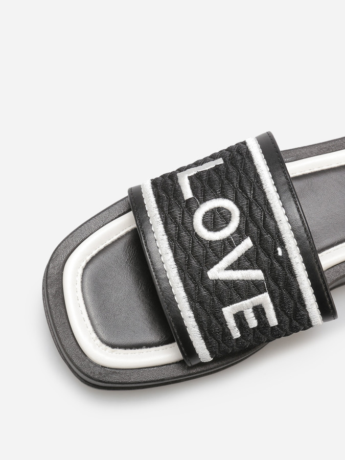 Mules "Love" avec plateforme