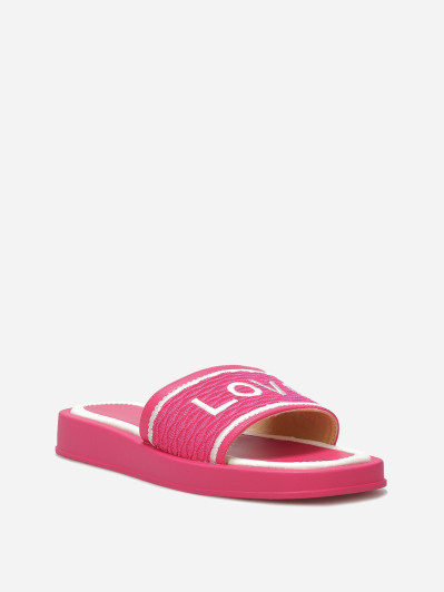 Mules "Love" avec plateforme