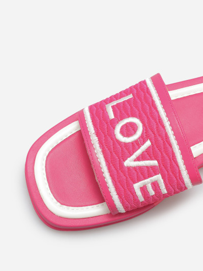 Mules "Love" avec plateforme