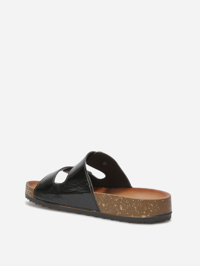 Mules vernies à boucles