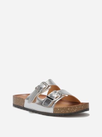 Mules vernies à boucles