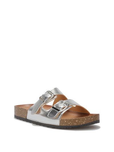 Mules vernies à boucles