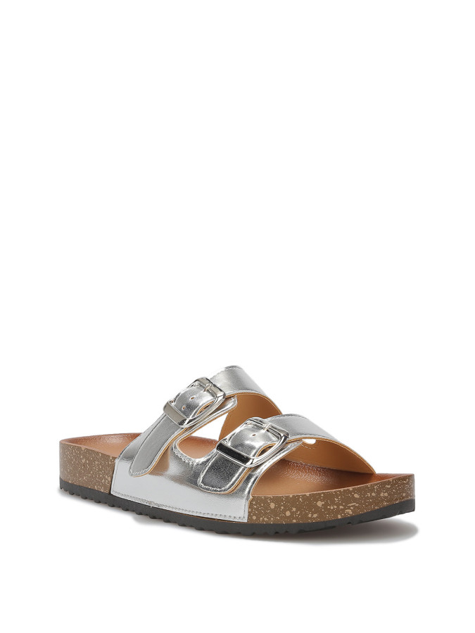 Mules vernies à boucles