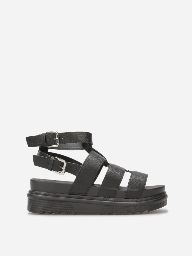 Spartiates à plateforme dentelée