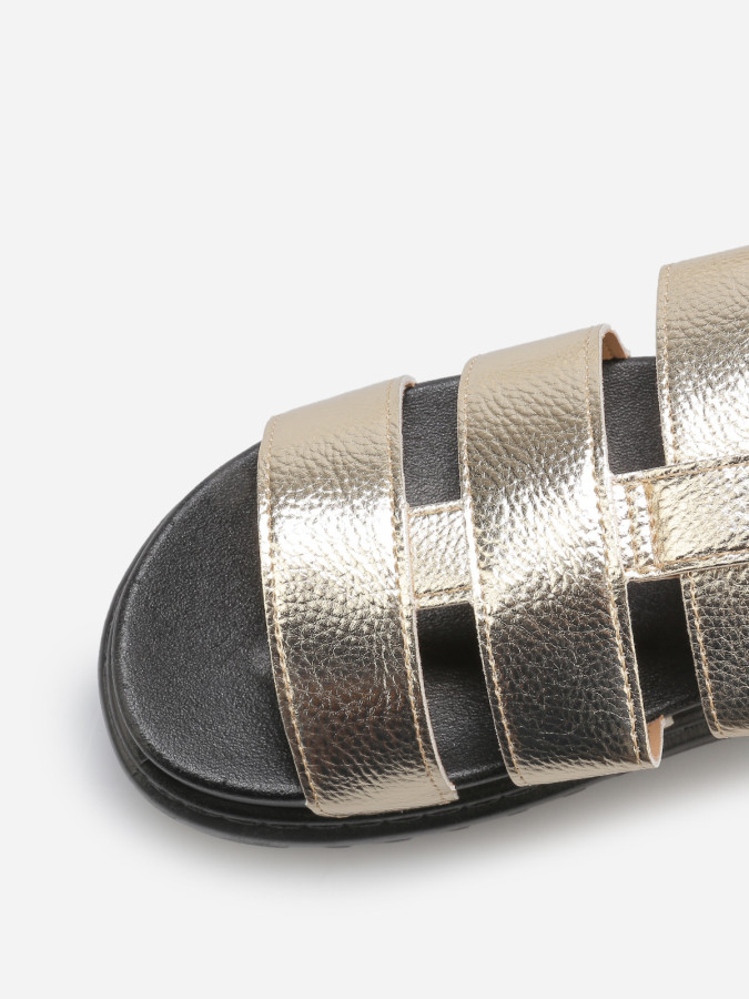 Spartiates à plateforme dentelée