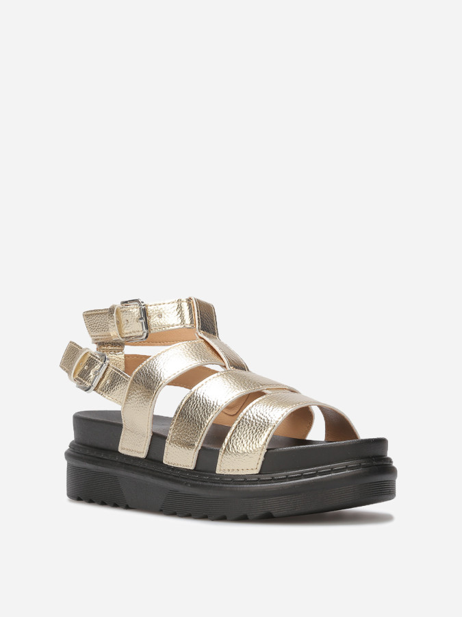 Spartiates à plateforme dentelée