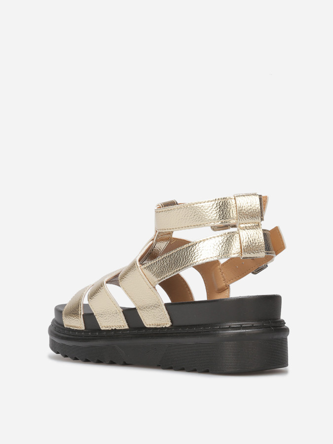 Spartiates à plateforme dentelée