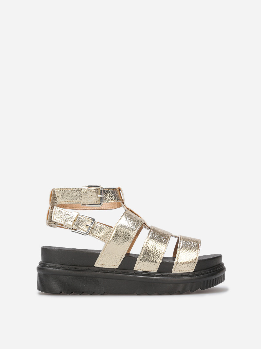 Spartiates à plateforme dentelée