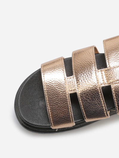 Spartiates à plateforme dentelée