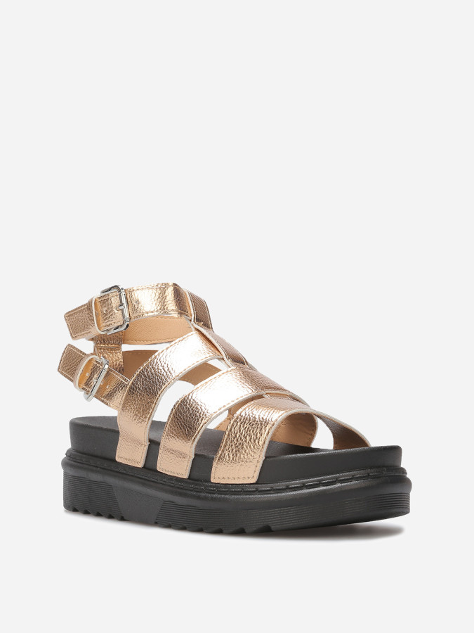 Spartiates à plateforme dentelée