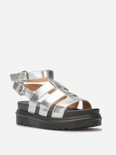 Spartiates à plateforme dentelée