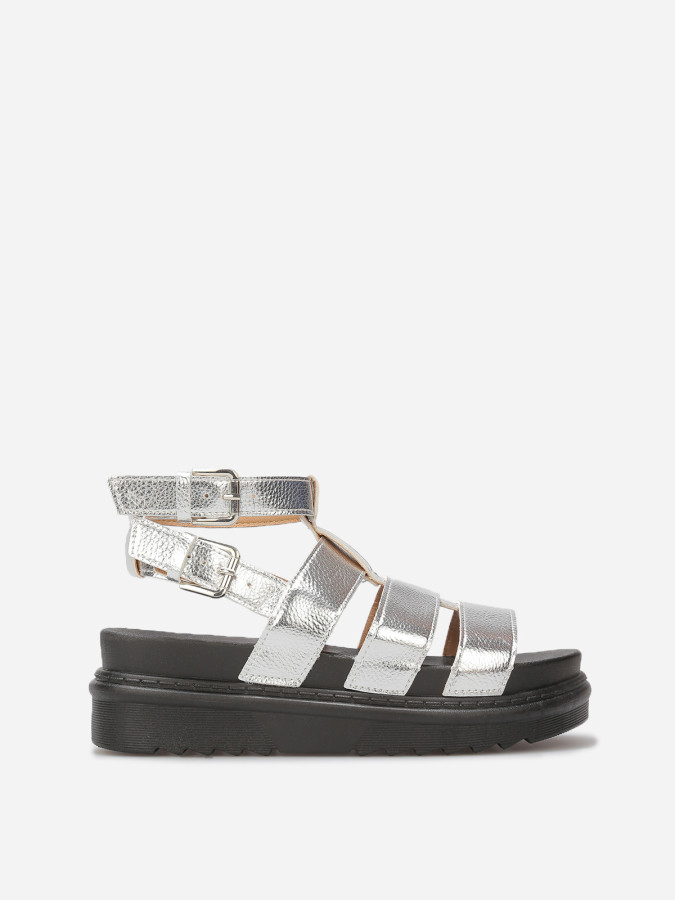 Spartiates à plateforme dentelée