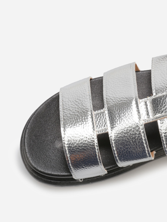 Spartiates à plateforme dentelée