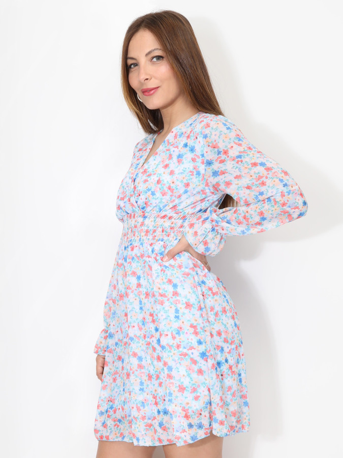 Robe patineuse à motif floral