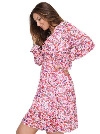 Robe patineuse à motif floral