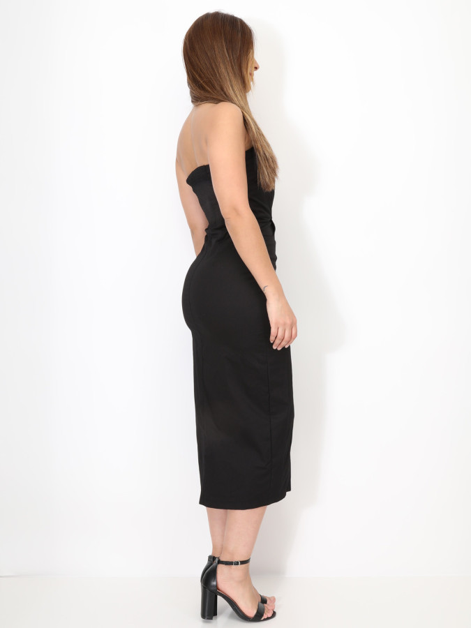 Robe tube bustier avec fente