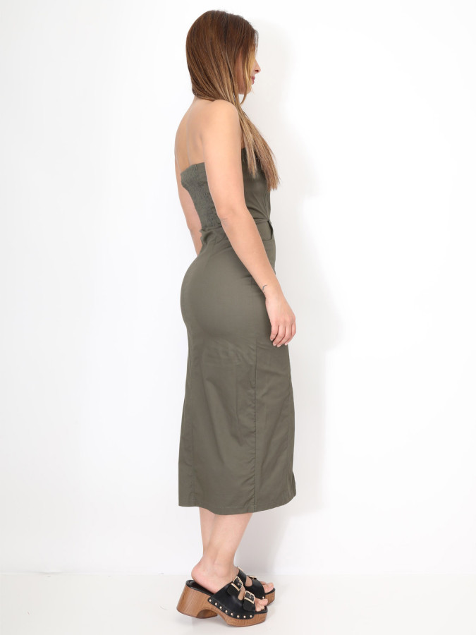 Robe tube bustier avec fente