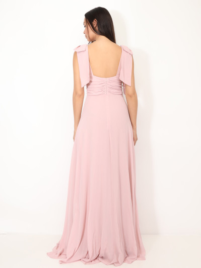 Robe de cérémonie drapée à rubans