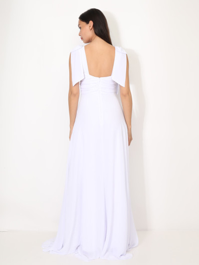 Robe de cérémonie drapée à rubans