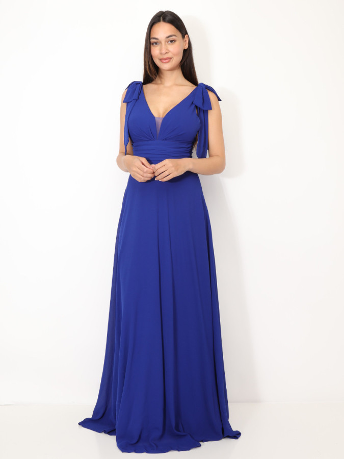 Robe de cérémonie en tulle à rubans