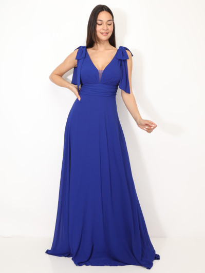 Robe de cérémonie en tulle à rubans