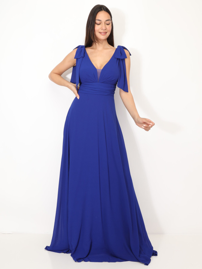 Robe de cérémonie en tulle à rubans