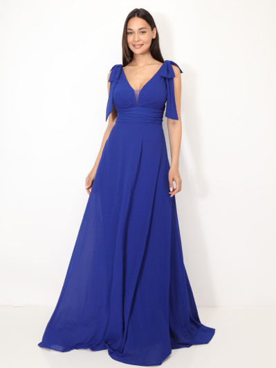 Robe de cérémonie en tulle à rubans