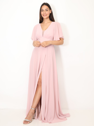 Robe de cérémonies à manches papillons