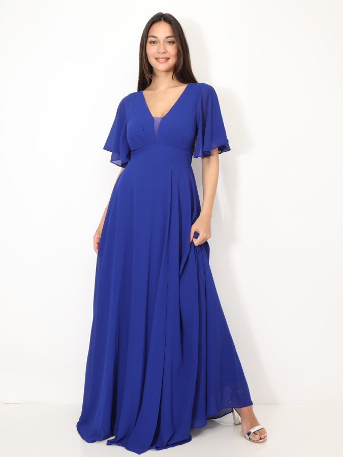 Robe de cérémonies à manches papillons