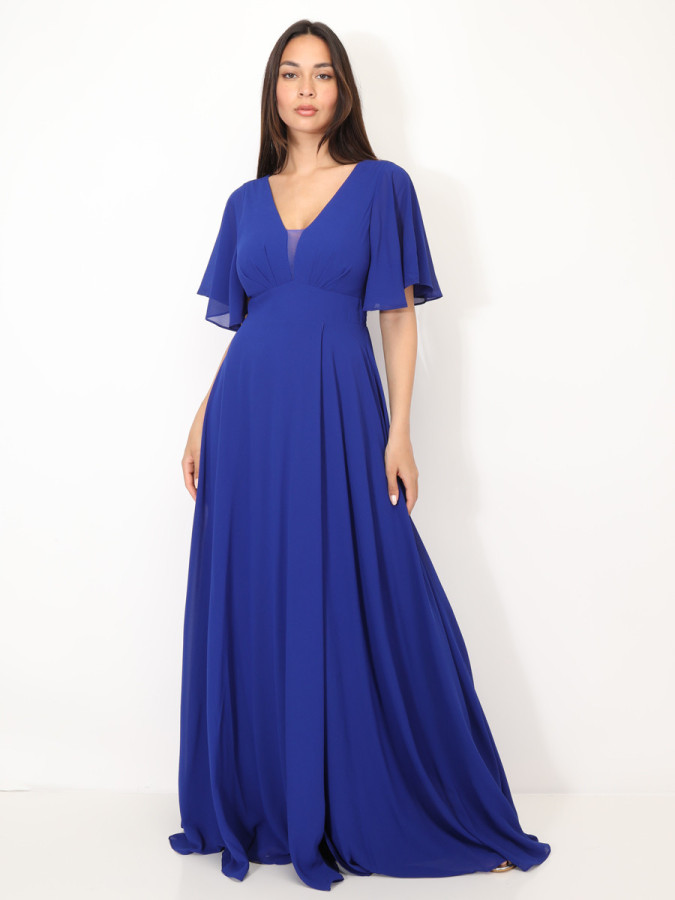 Robe de cérémonies à manches papillons