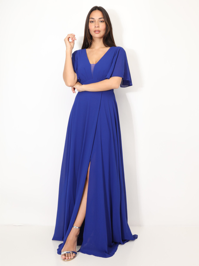 Robe de cérémonies à manches papillons