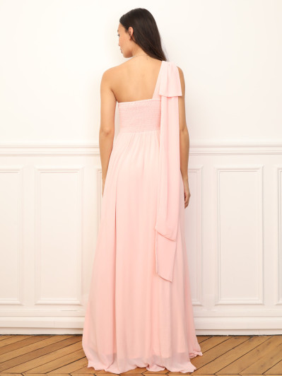 Robe de cérémonie asymétrique et drapée