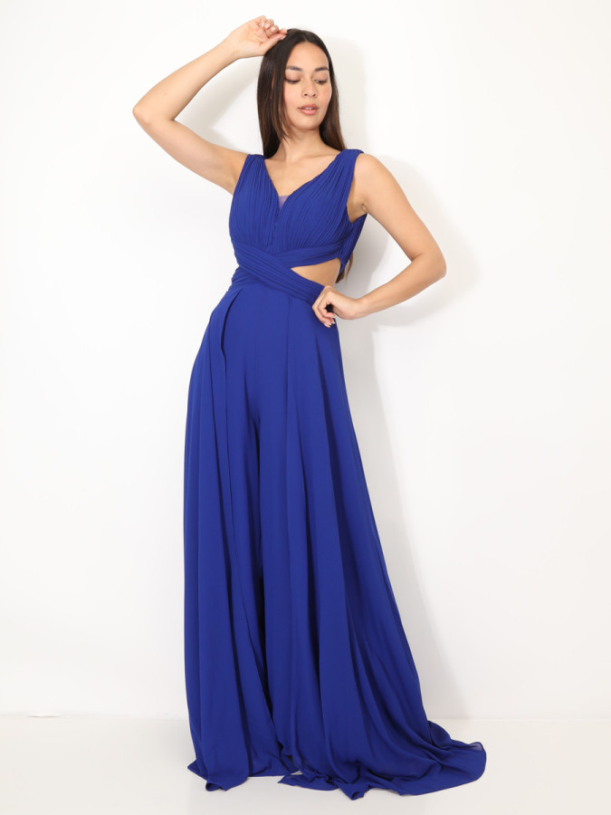 Combinaison cérémonie cut-out et drapée