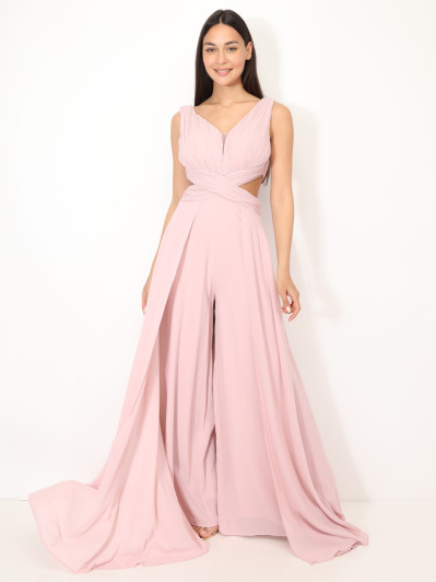 Combinaison cérémonie cut-out et drapée