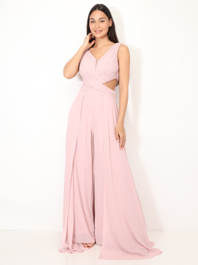 Combinaison cérémonie cut-out et drapée