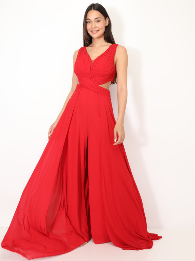 Combinaison cérémonie cut-out et drapée