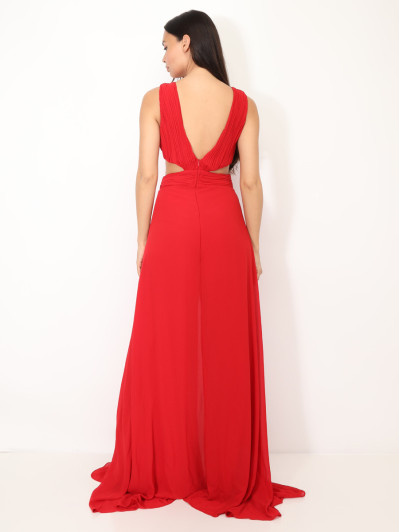 Combinaison cérémonie cut-out et drapée