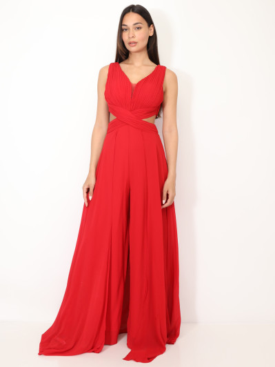 Combinaison cérémonie cut-out et drapée